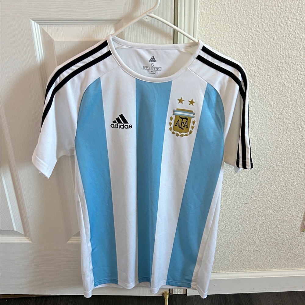Adidas Argentina 🇦🇷 Soccer Jersey Light Blue and White